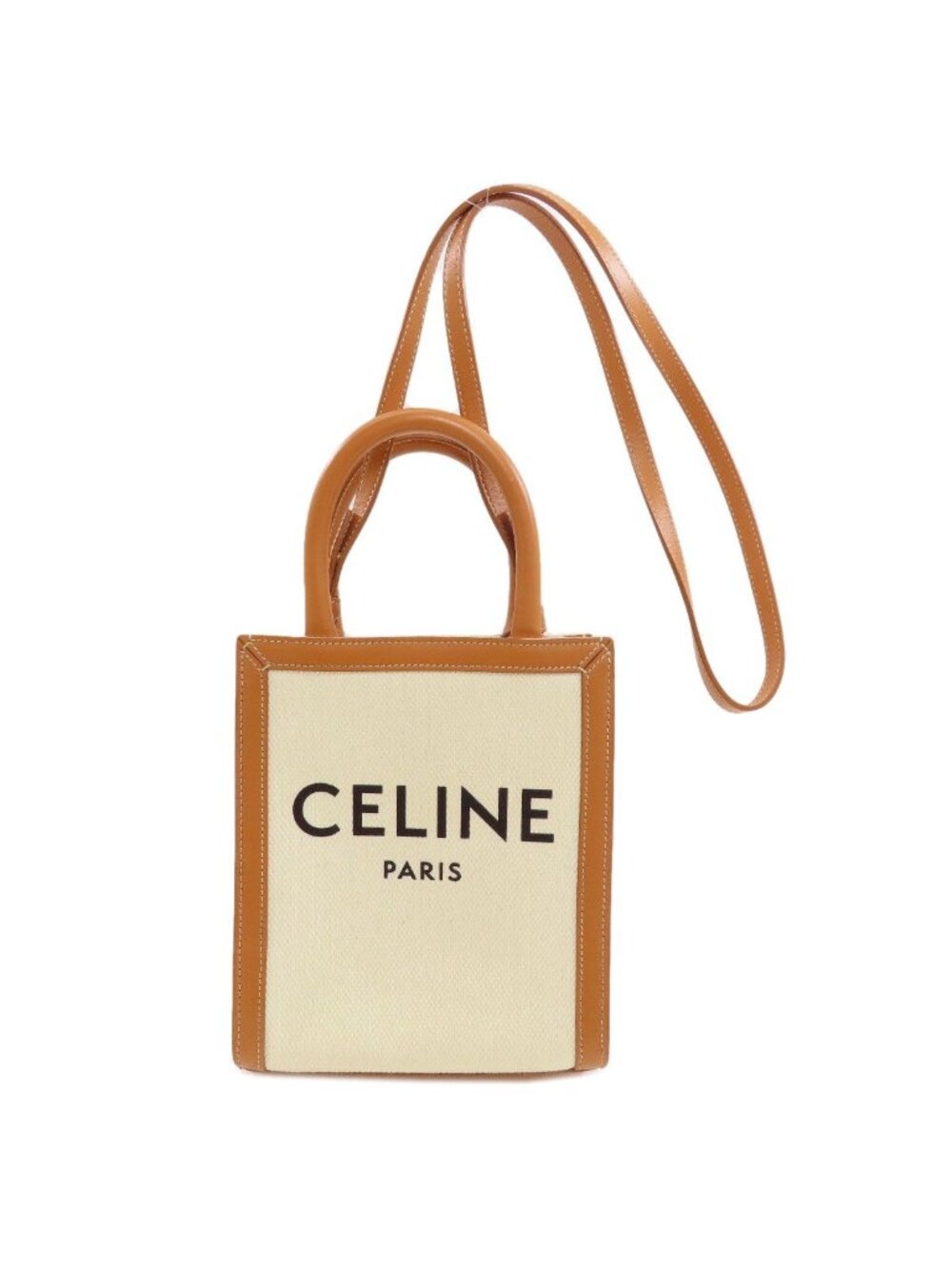 Celine Mini Vertical Cabas 2-Way Handbag Canvas
